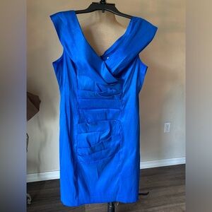 Calvin Klein Vibrant Blue Backless Dress
